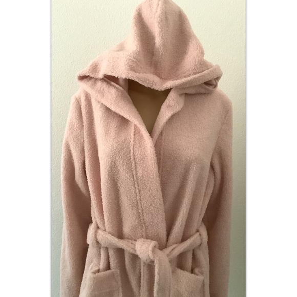 Ambrielle Sleepwear Robe Sz Small Women Soft Pink With Hood - Picture 3 of 11